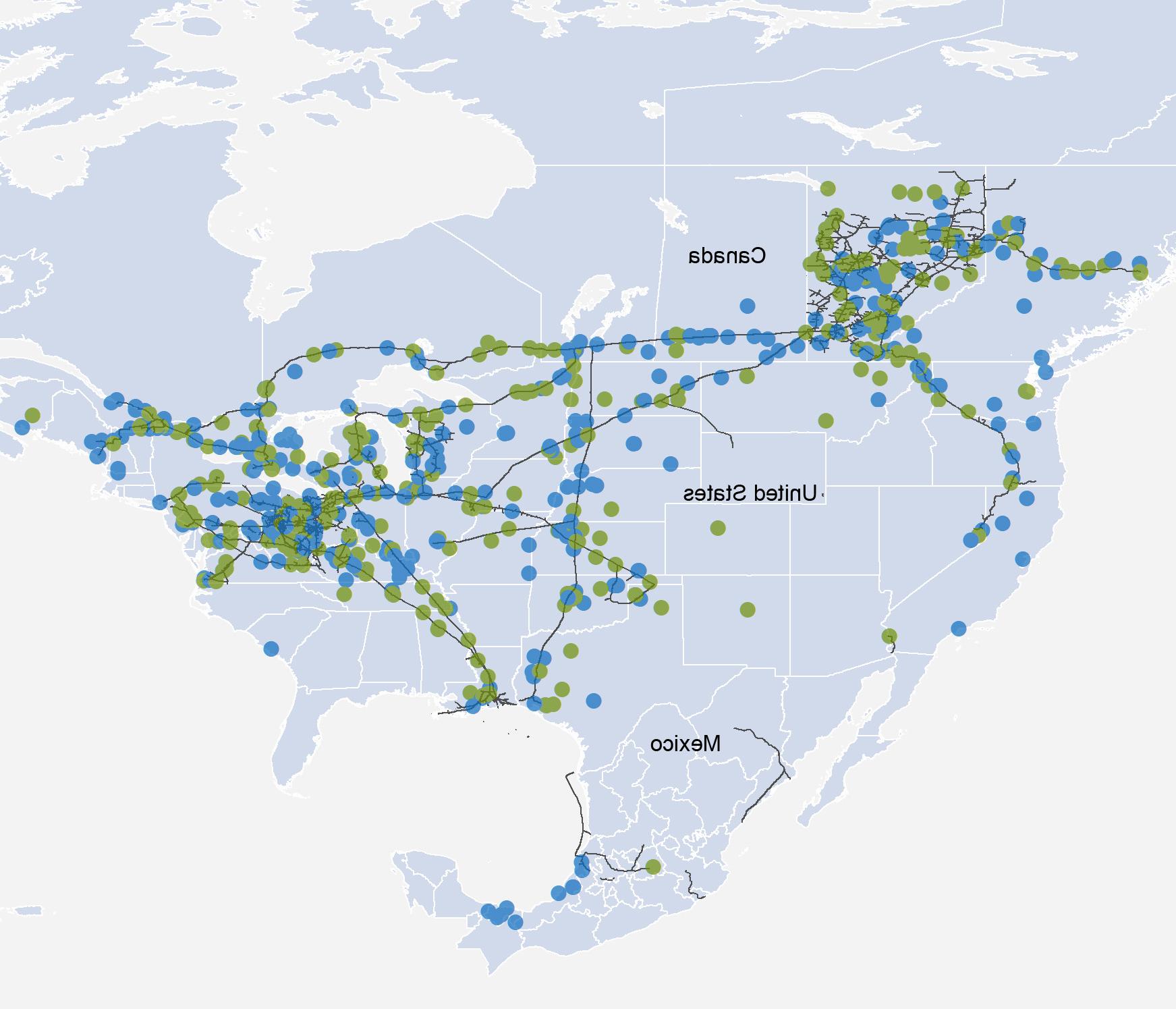 Map of initiatives or scholarship recipients